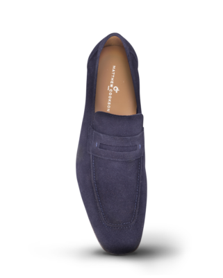 Mocassin luxe - Devon veau velours bleu marine