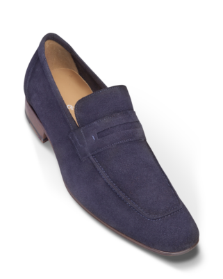 Mocassin luxe - Devon veau velours bleu marine